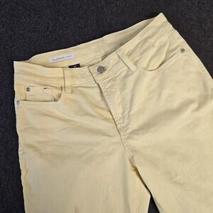 NYDJ‎ Clarissa Ankle Pants Womens 10P Yellow Lift Tuck Stretch Cropped Jeans USA